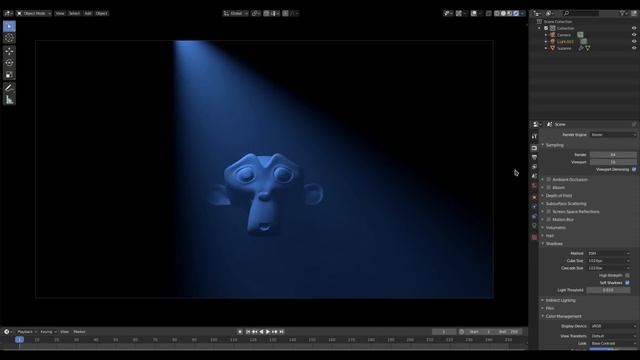 TUTORIAL Create a SPOTLIGHT  GODRAY effect in Blender 2.8 Eevee