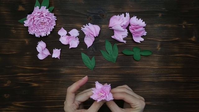 Пион из фоамирана  Резиночки для волос DIY  Foamiran