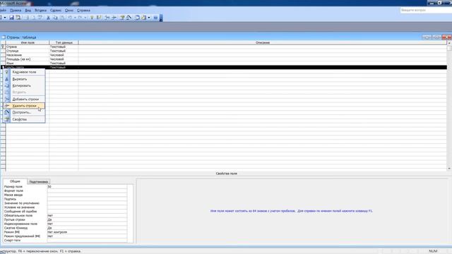 Порядок модификации таблицы с помощью Microsoft Office Access