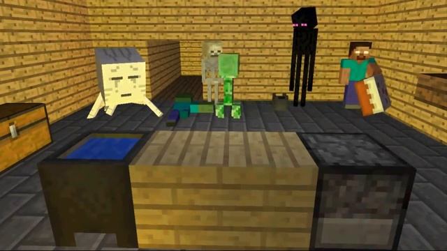 Minecraft Анимация Школа монстров  Готовка