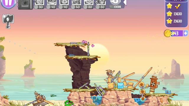 Angry Birds Stella - Level 21 Episode 2 Beach Day (3 stars)