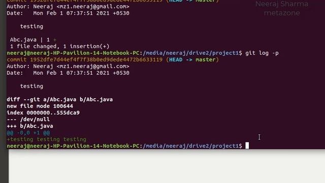 How to check commit history using - git log and git log --stat and git log -p  Neeraj Sharma