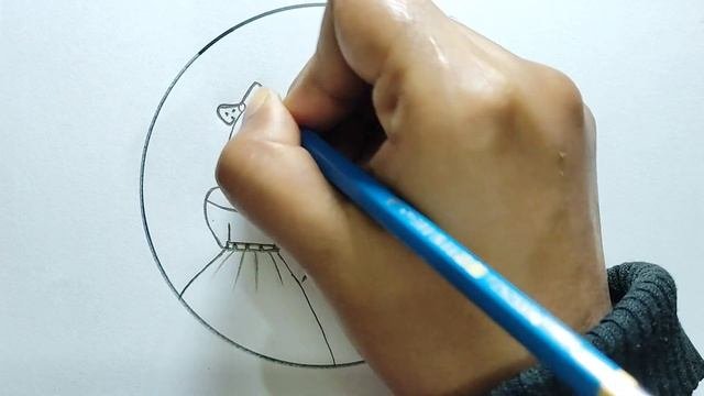 Best Friends Drawing Easy | Girl Best Friends Drawing Easy | Circle Drawing | 3 Best Friends Drawin