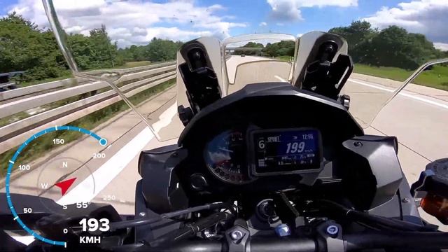Kawasaki Versys 1000 - TOPSPEED auf Autobahn - GPS Daten