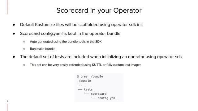 Operator SDK: Overview of Scorecard