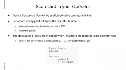 Operator SDK: Overview of Scorecard