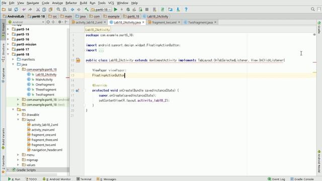 Part6-18장-2-TabLayout, FloatingActionButton, Snackbar