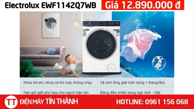 Máy giặt Electrolux EWF1142Q7WB Inverter 11kg giá bao nhiêu? có nên mua không?