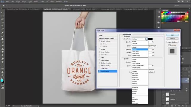 Shopping Canvas Tote Bag MockUp - Photoshop Cs6 Tutorial