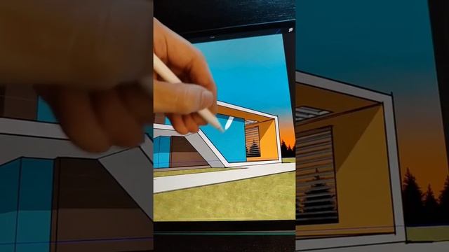 1 hour in 1 minute using #procreate #architecture  #architect
