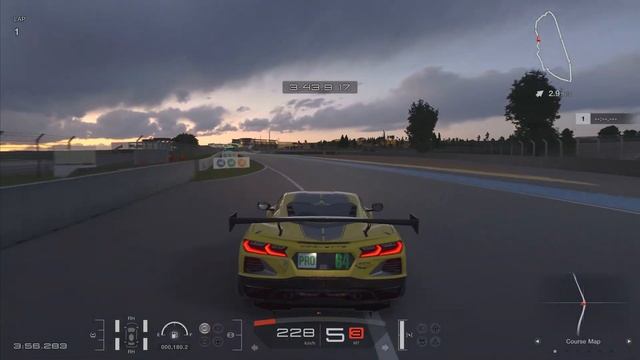 Gran Turismo 7 | Chevrolet Corvette C8.R '22 - Circuit De La Sarthe Sunset [4KPS5]