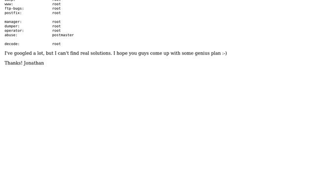 Postfix: How to make aliases work for virtual domains?