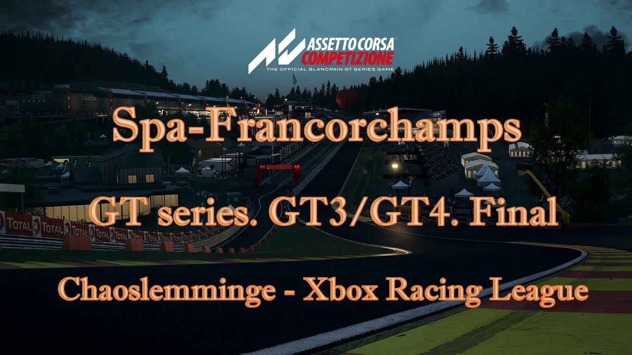 ACC on Xbox. Spa. Финальная гонка сезона "Серия GT" на портале Chaoslemminge.