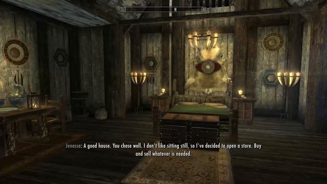 Skyrim SE: Elric falls in love with Jenassa, they marry and live together very much in love.