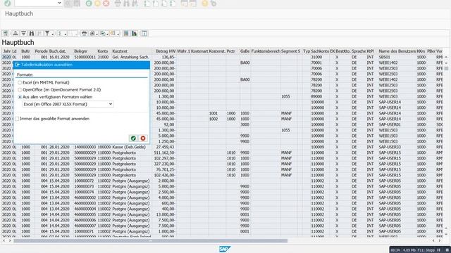 SAP Auswertung