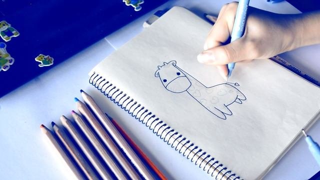 Простой Рисунок Жирафа Карандашом | Урок рисования