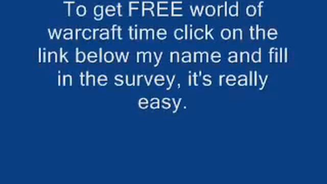GET FREE WORLD OF WARCRAFT PLAY TIME