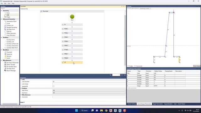 Autocad Civil 3D Variable Depth Retaining Wall (Subassembly Composer)