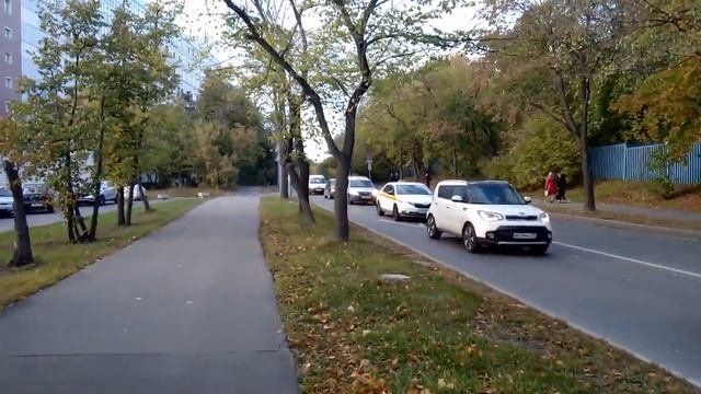 Москва 783 Молдавская улица наземный участок АПЛ метро Кунцевская - Молодёжная осень день