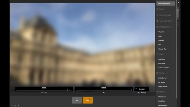 CameraBag Adjustments: Blur (CameraBag Photo and CameraBag Pro)