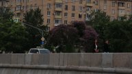 Виды с теплохода на причале у Крымского моста. Прогулки по Москве-реке.