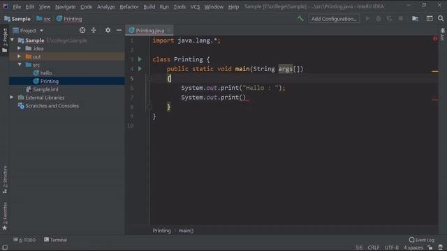 Comments  Println method  Escape Sequence  in JAVA