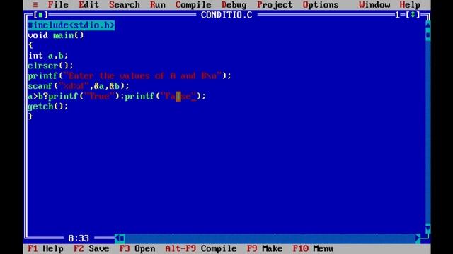 Ternary operator in C in Telugu