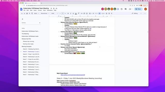 Kubernetes Release Team Meeting for 20230712