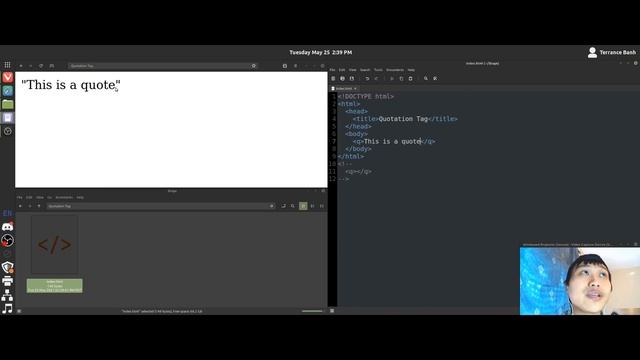HTML Quickie - (Quotation) | Add quote marks to your text