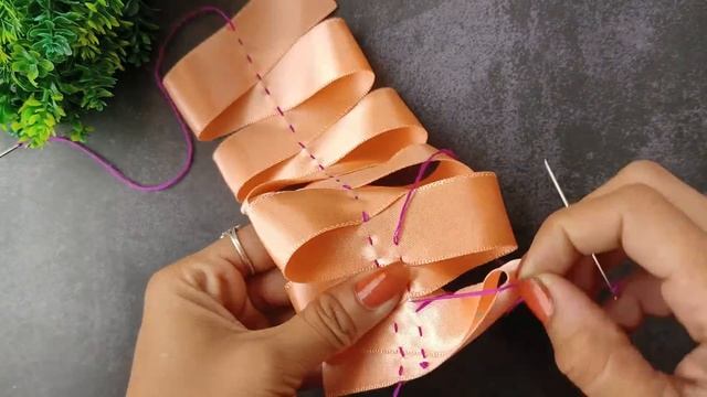 It's  Really Beautiful?❤ Amazing Ribbon Flower Trick -Easy Making with Thread And Needle