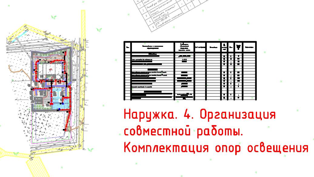 Проект ЭН и ЭС ч.3: Организация совместной работы. Состав и комплектация опор освещения