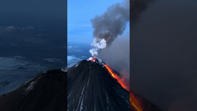 Aerial Footage of Klyuchevskaya Volcano Erupting   ViralHog