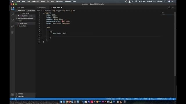 Compile SCSS without Terminal  Visual Studio Code