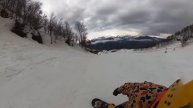Синяя трасса Тритон, Роза Хутор, снято на GoPro Max со шлема