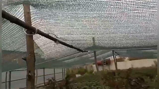 Затеняющая сетка после сезона эксплуатации