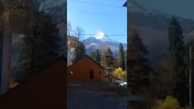 Домбай. Осень. Гостиница "Саулук"