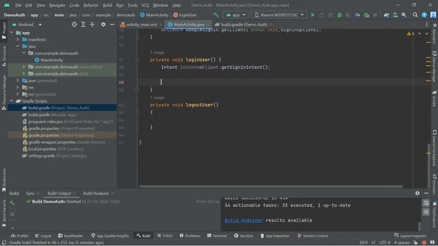 Android Firebase Authentication Tutorial - Sign in with google in android studio