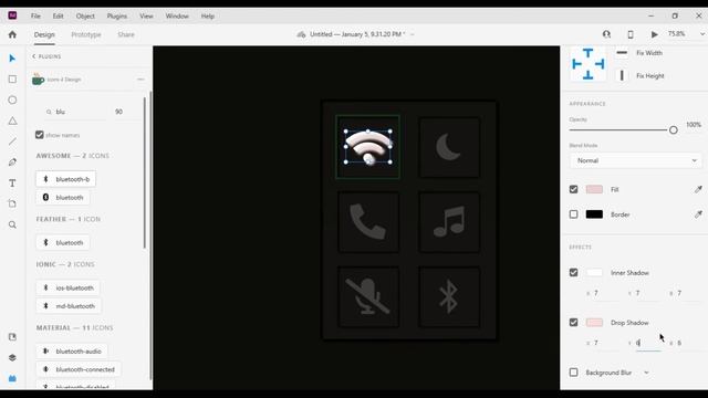 Neon efect button  in Adobe XD|2022