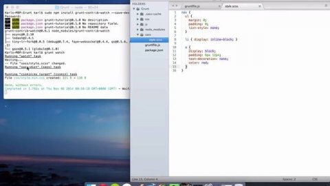 Grunt Tutorial - #8 - Using The Watch Task