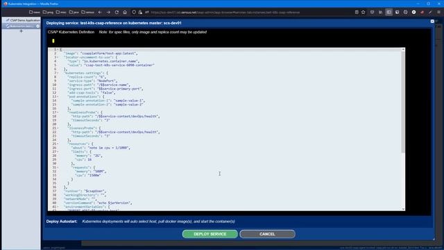 CSAP Kubernetes Features