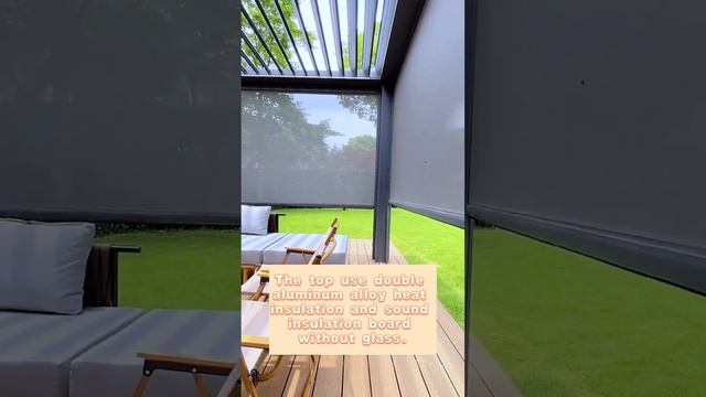 Oscar Modern waterproof garden outdoor bioclimatic motorized aluminum pergola with louvers