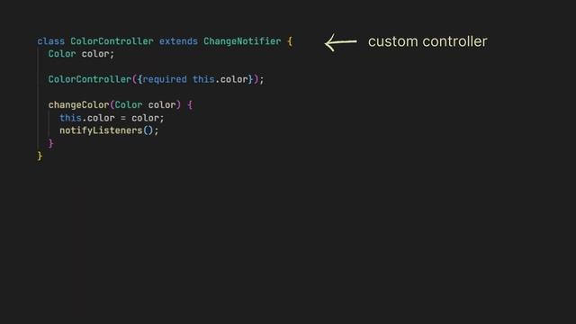 FLUTTER Custom Controller