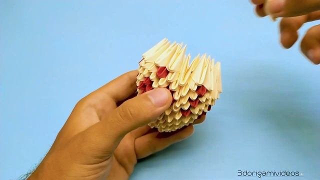 How To Make A 3D Origami Mini Heart Vase