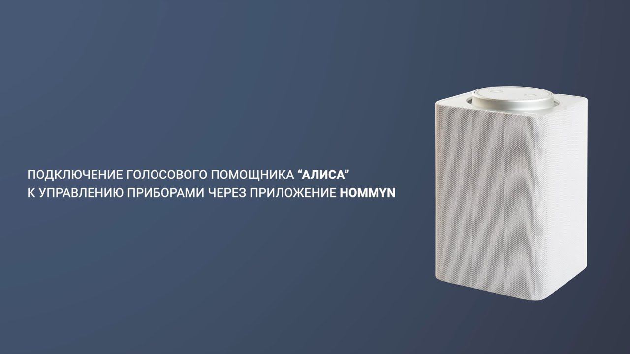 Подключение голосового помощника Алиса к управлению приборами через приложение Hommyn