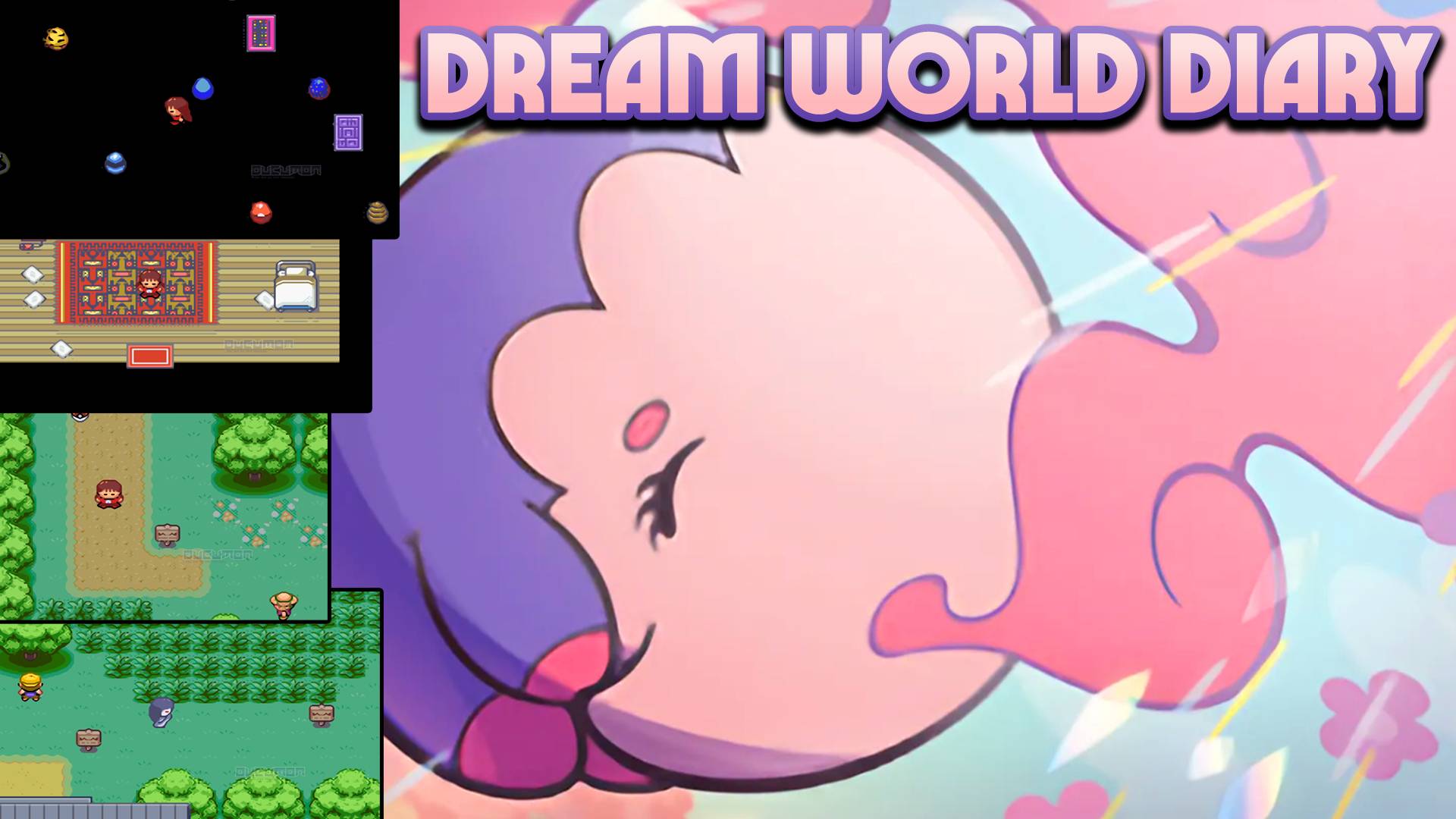 Pokemon Dream World Diary - Взлом GBA ROM вдохновлен игрой Yume Nikki, но с элементами покемонов.