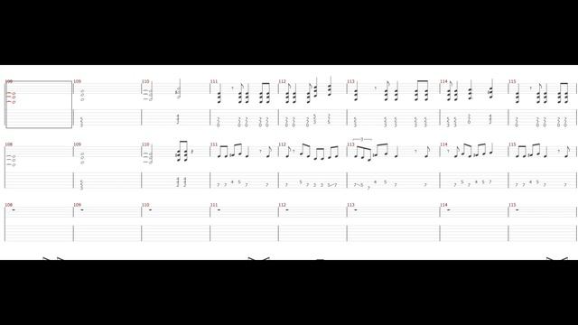 Metallica Battery Tablature For On Screen Guitar