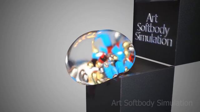 Art Softbody Simulation - Soft Body Water Drop animation ASMR #3