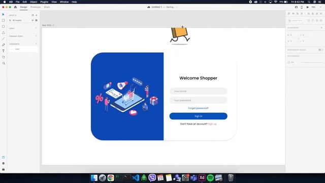 Login Page UI | Adobe Xd