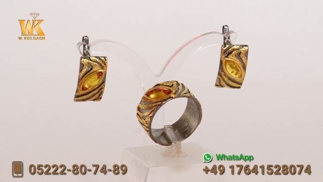 97  СЕРЬГИ КОЛЬЦО и ПОДВЕСКА с янтарем и позолотой 2302 Art 721610777116107773161077