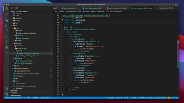 Email Password Signup in Flutter with Firebase